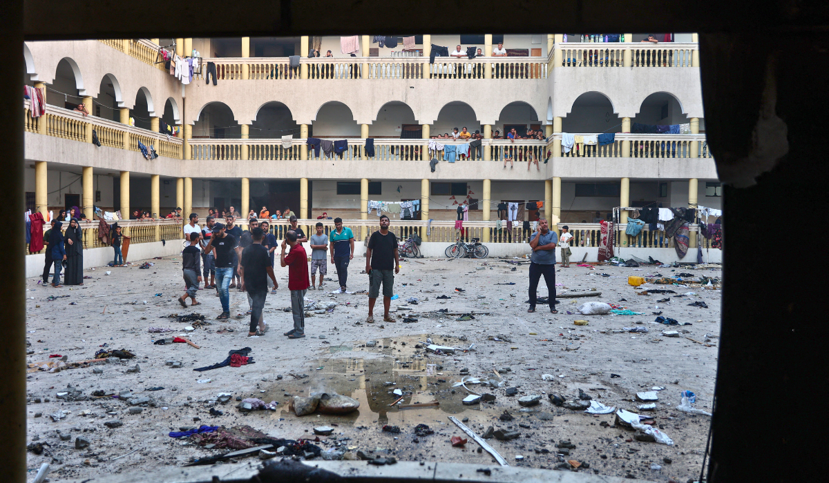 al-Tabin school in the Daraj area of Gaza City.